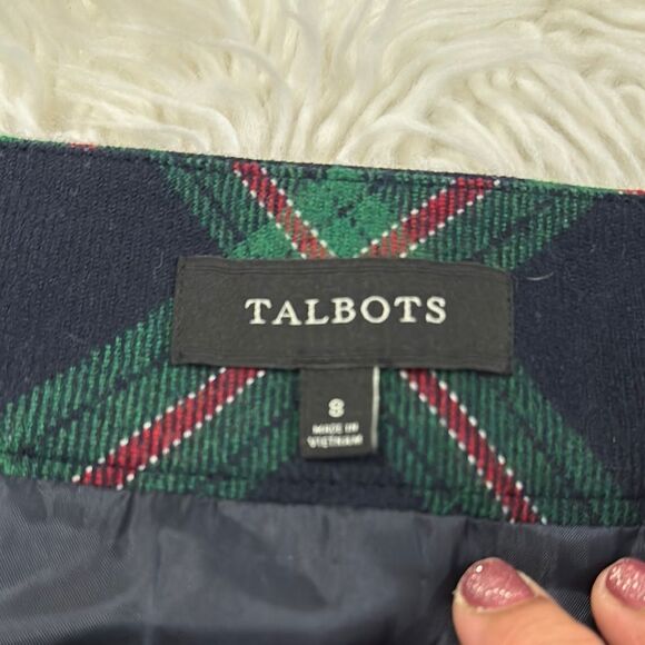 Talbots Plaid Skirt in Green and Red Size 8 - Picture 6 of 9